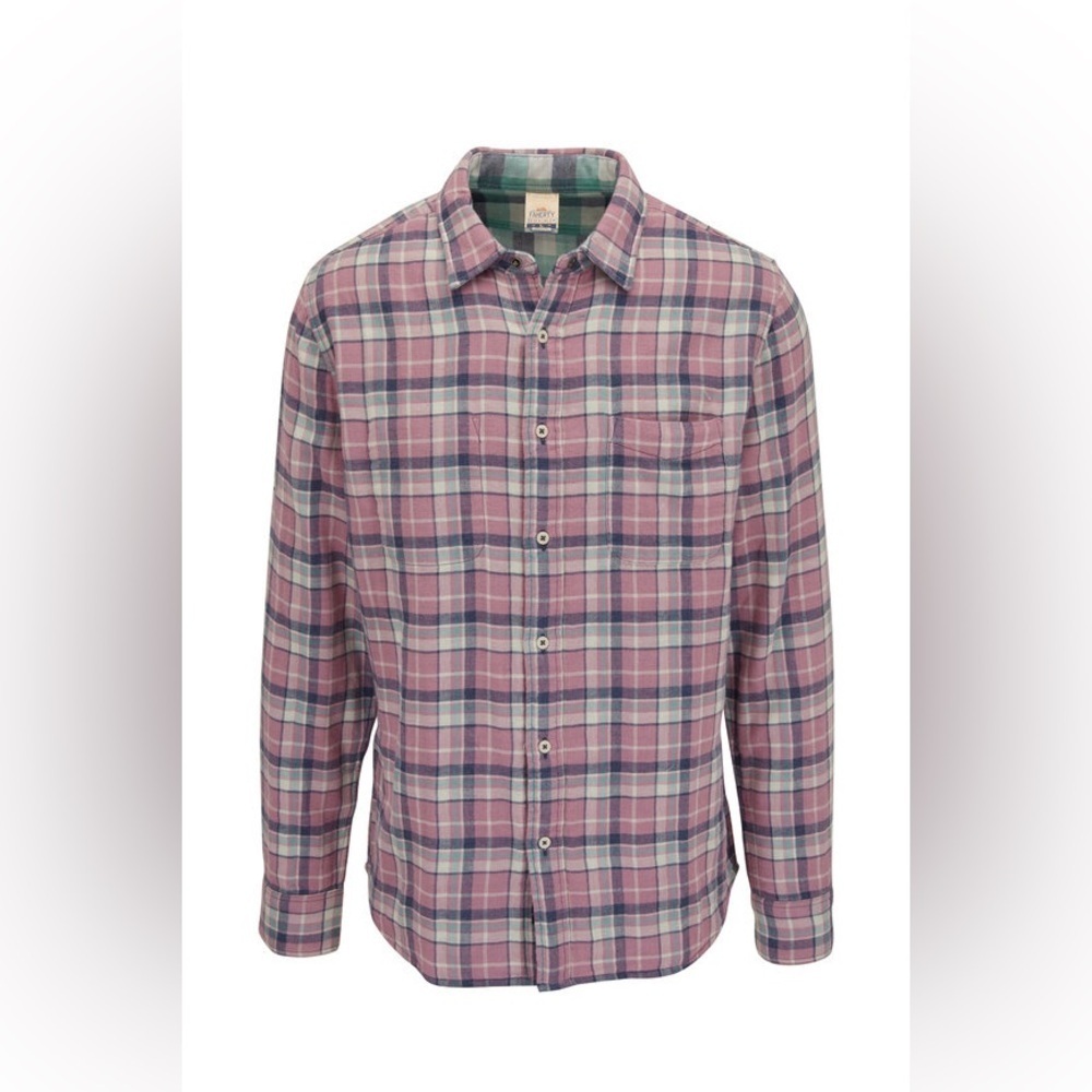 FAHERTY BRAND
Orchid Bay Plaid Cotton Reversible Sport Shirt (M5)